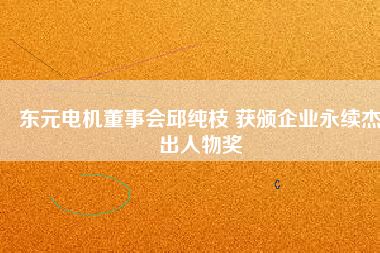 東元電機董事會邱純枝 獲頒企業(yè)永續(xù)杰出人物獎