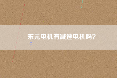 東元電機(jī)有減速電機(jī)嗎？